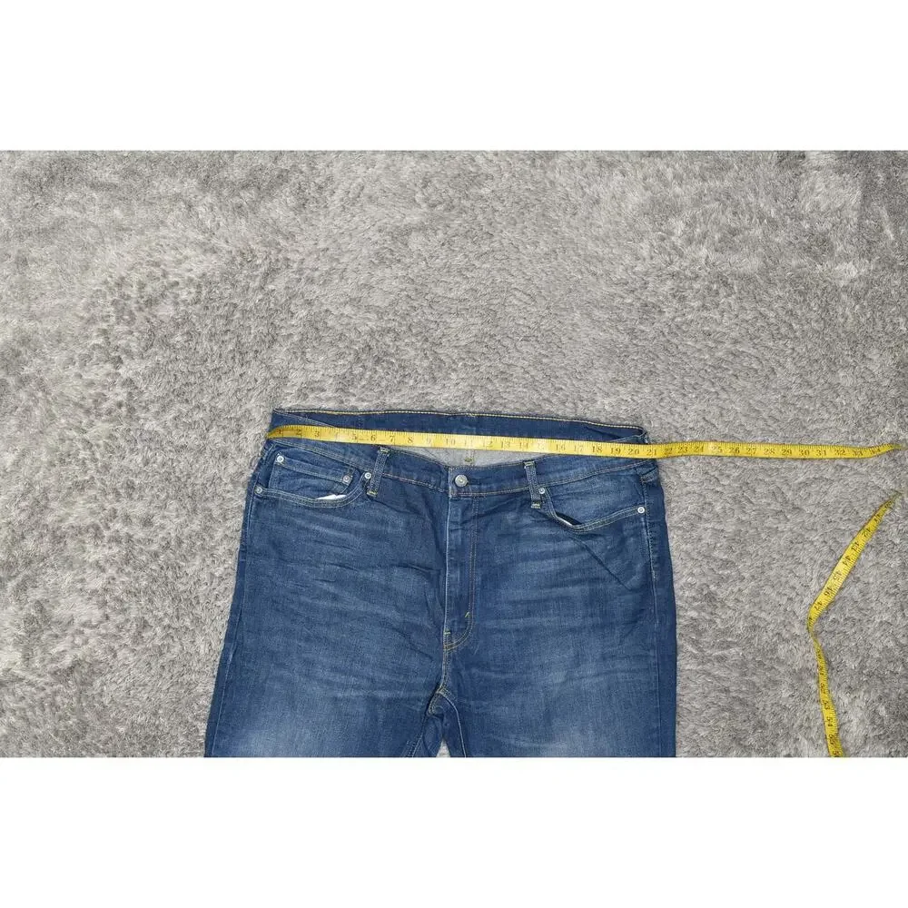 Levi's Men's Blue 541 Athletic Straight Jeans 42x34 Zip Solid Cotton Blend